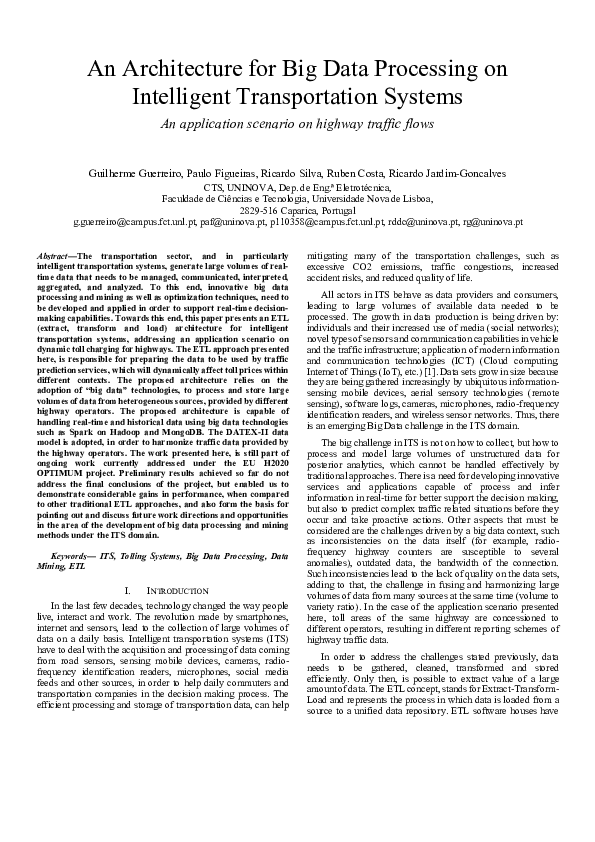 (PDF) An architecture for big data processing on intelligent ...