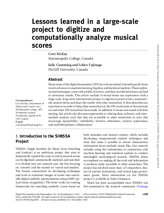 (PDF) Lessons learned in a large-scale project to digitize and ...