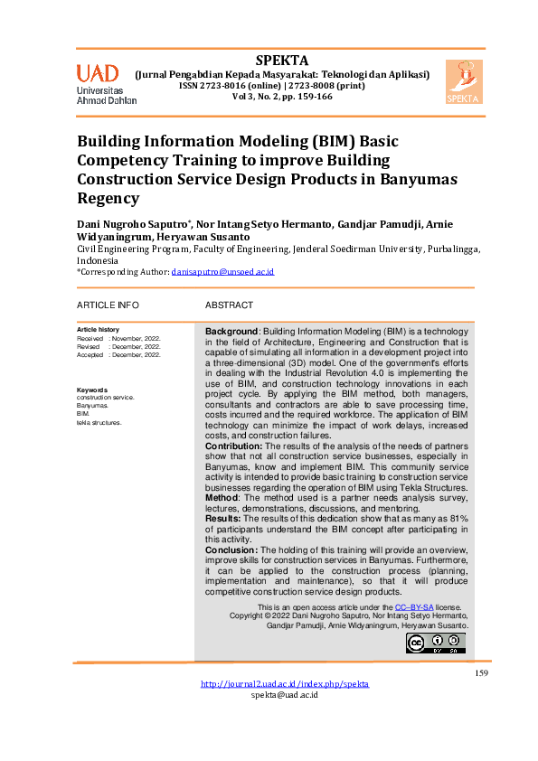 (PDF) Building Information Modeling (BIM) Basic Competency Training to ...