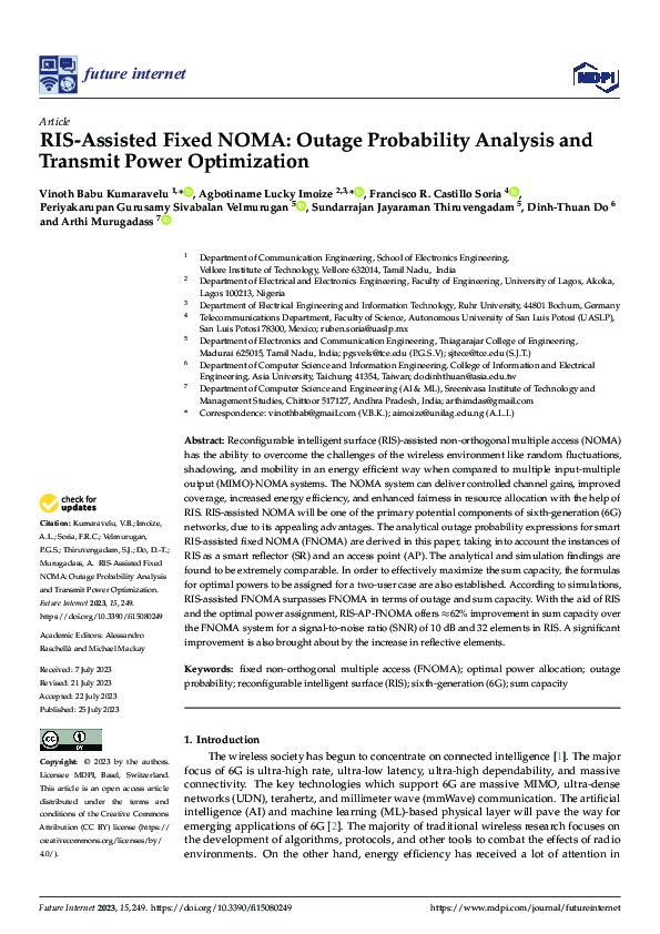 (PDF) RIS-Assisted Fixed NOMA: Outage Probability Analysis and Transmit ...