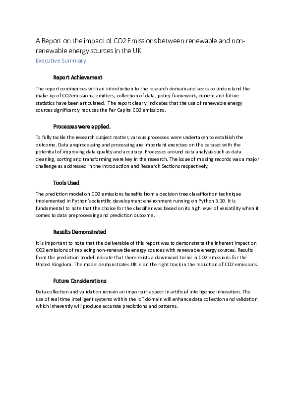 (PDF) Predictive Machine Learning Algorithms for CO2 Emission impacts ...