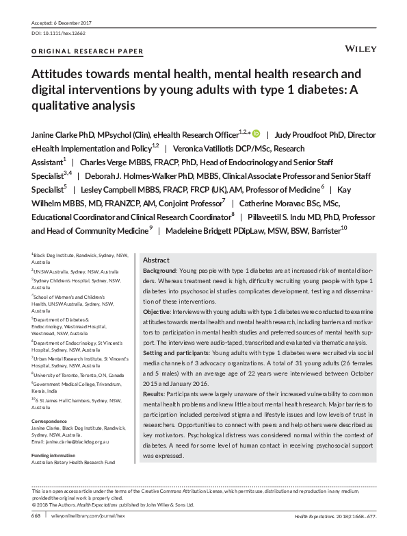 (PDF) Attitudes towards mental health, mental health research and ...