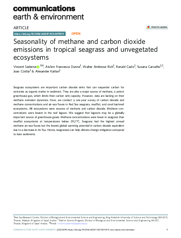 (PDF) Seasonality of methane and carbon dioxide emissions in tropical ...