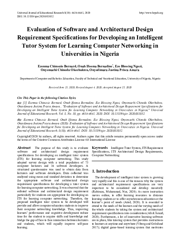 (PDF) Evaluation of Software and Architectural Design Requirement ...