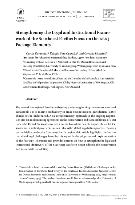 (PDF) Strengthening the Legal and Institutional Frame-work of the ...