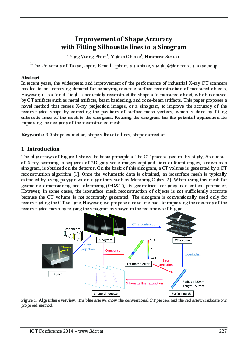 (PDF) Improvement of Shape Accuracy with Fitting Silhouette lines to a ...
