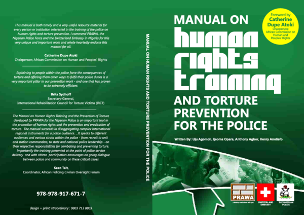 (PDF) MANUAL ON HUMAN RIGHTS TRAINING AND TORTURE PREVENTION FOR THE POLICE