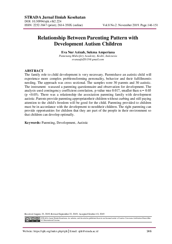 (PDF) Relationship between Parenting Pattern with Development Autism ...