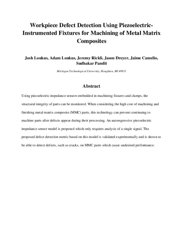 (PDF) Workpiece defect detection using piezoelectric-instrumented ...