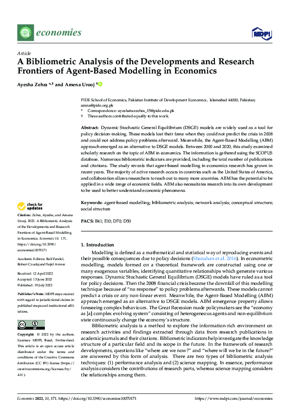 (PDF) A Bibliometric Analysis of the Developments and Research ...