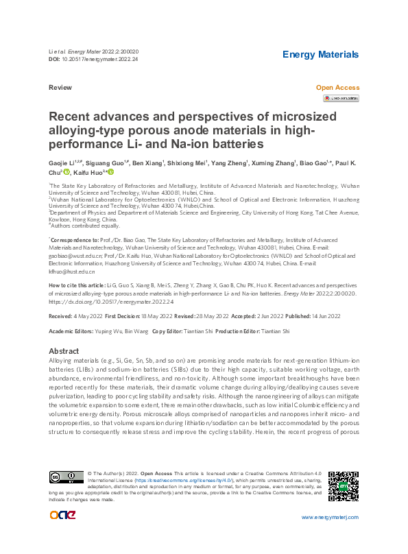 (PDF) Recent advances and perspectives of microsized alloying-type ...