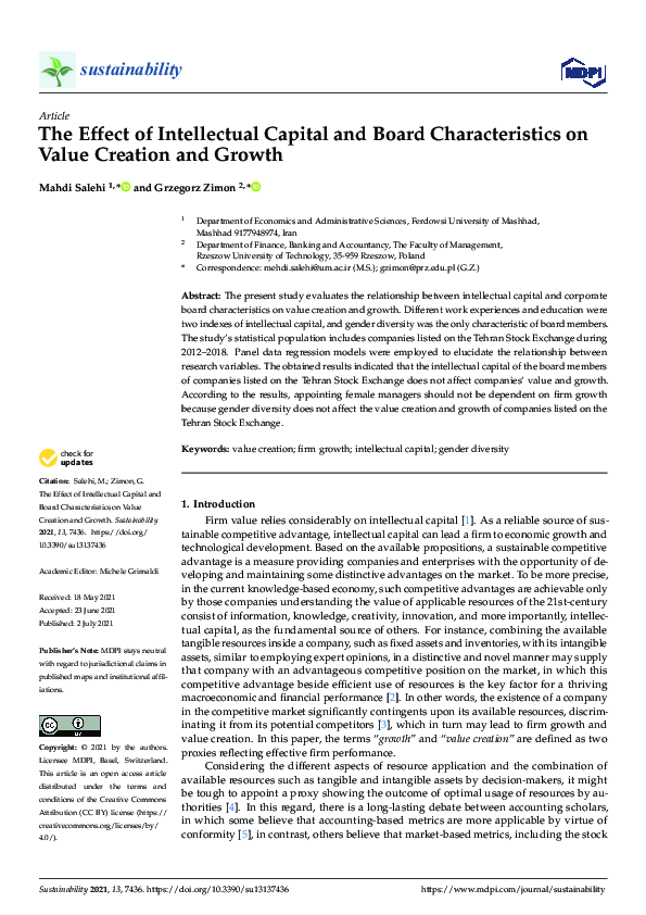 (PDF) The Effect of Intellectual Capital and Board Characteristics on ...