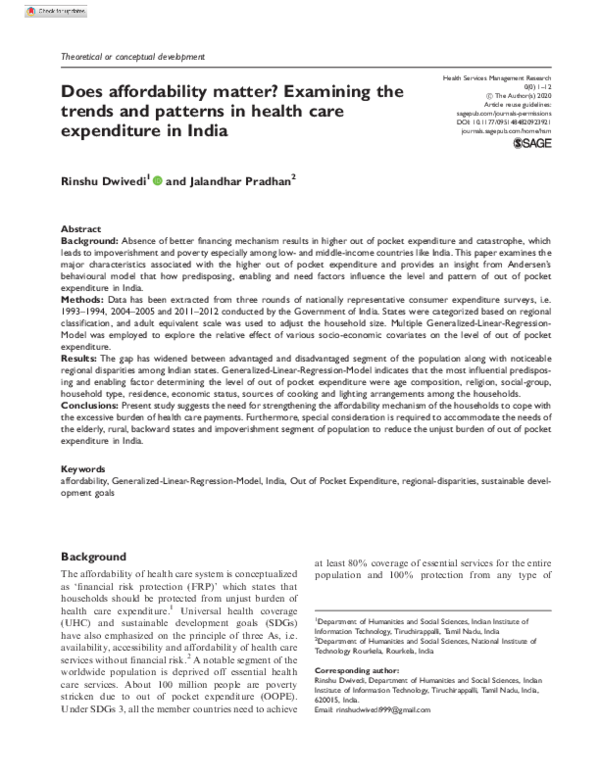 (PDF) Does affordability matter? Examining the trends and patterns in ...