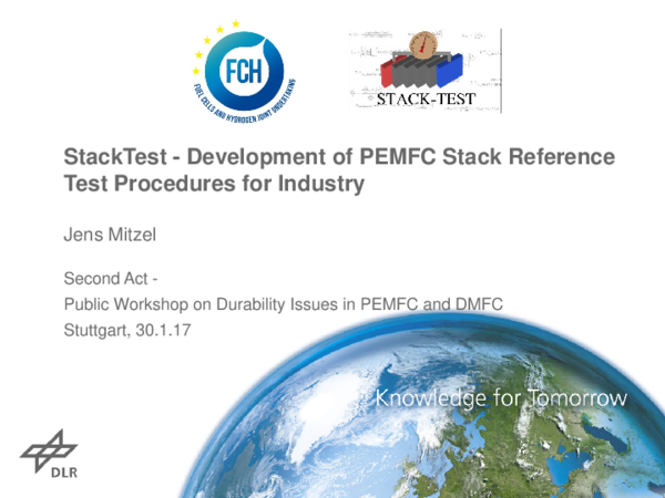 (PDF) StackTest - Development of PEMFC Stack Reference Test Procedures ...