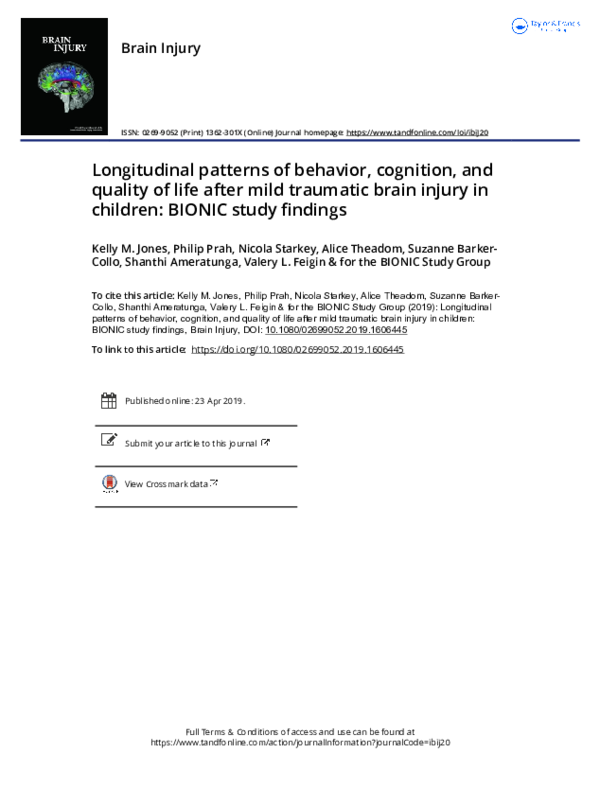 (PDF) Longitudinal patterns of behavior, cognition, and quality of life ...