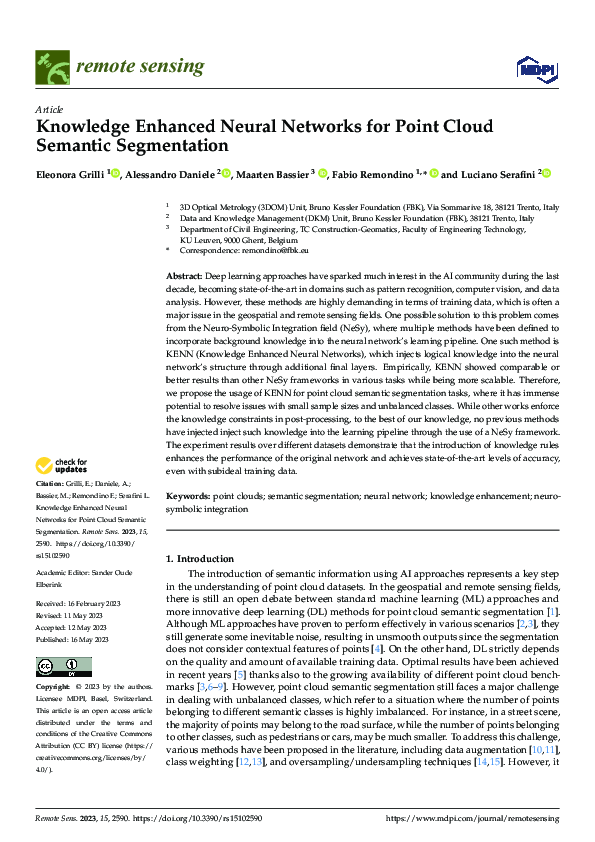 (PDF) Knowledge Enhanced Neural Networks for Point Cloud Semantic ...