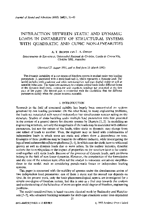 (PDF) Interaction Between Static and Dynamic Loads in Instability of ...