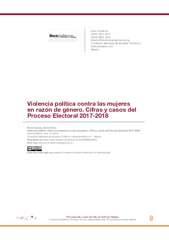 (PDF) Violencia política contra las mujeres en razón de género. Cifras ...