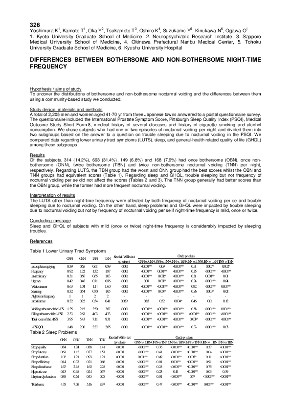 (PDF) Differences between bothersome and non-bothersome night-time ...