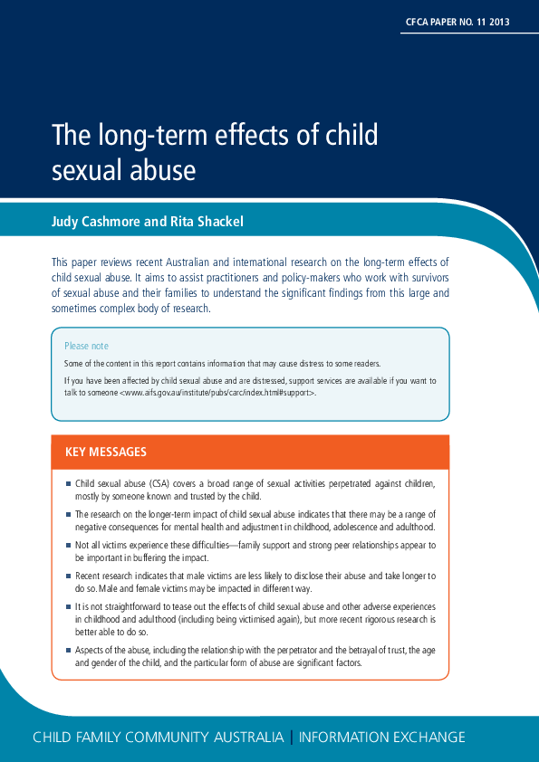 (PDF) The Long-Term Effects of Child Sexual Abuse