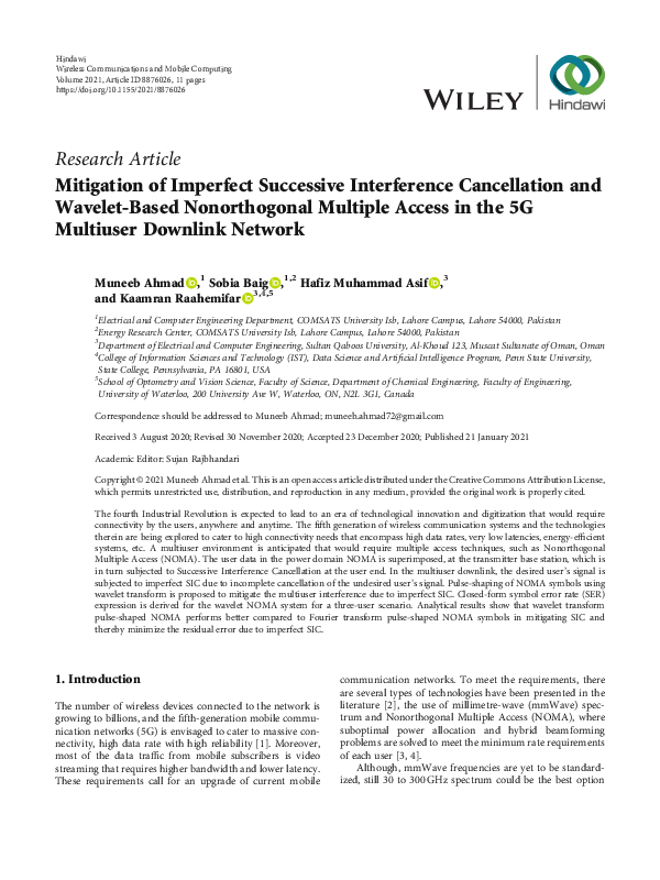 (PDF) Mitigation of Imperfect Successive Interference Cancellation and ...