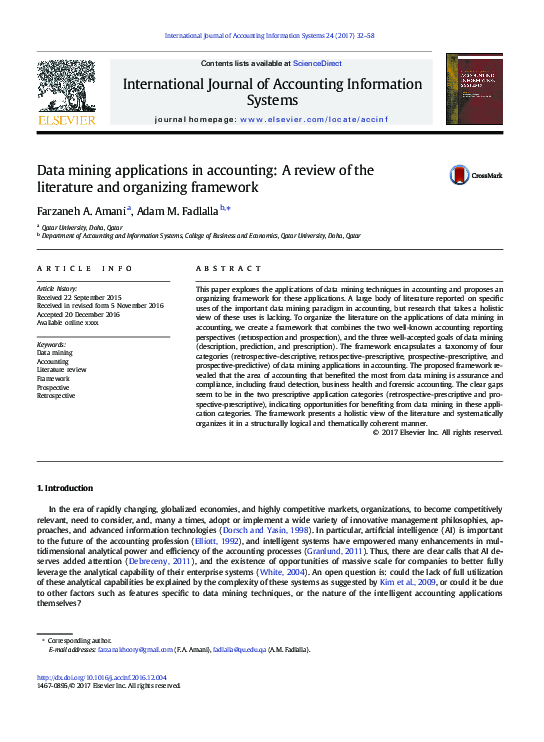 (PDF) Data mining applications in accounting: A review of the ...