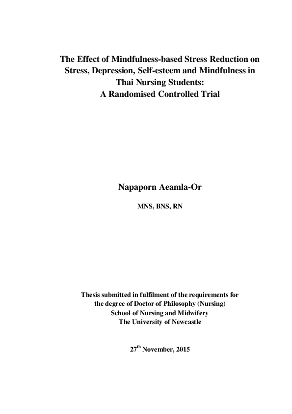 (PDF) The effect of mindfulness-based stress reduction on stress ...