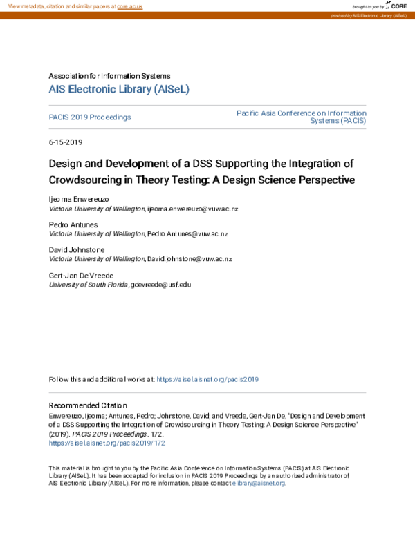 (PDF) Design and development of a DSS supporting the integration of ...