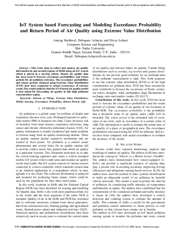 (PDF) An IoT-based Discrete Time Markov Chain Model for Analysis and ...