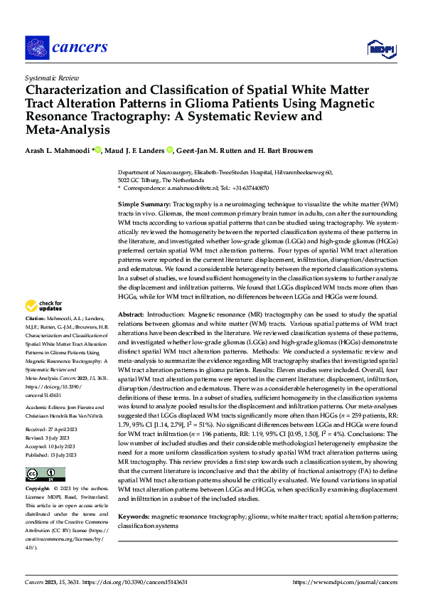(PDF) Characterization and Classification of Spatial White Matter Tract ...