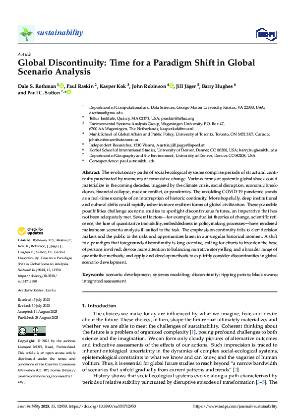 (PDF) Global Discontinuity: Time for a Paradigm Shift in Global ...