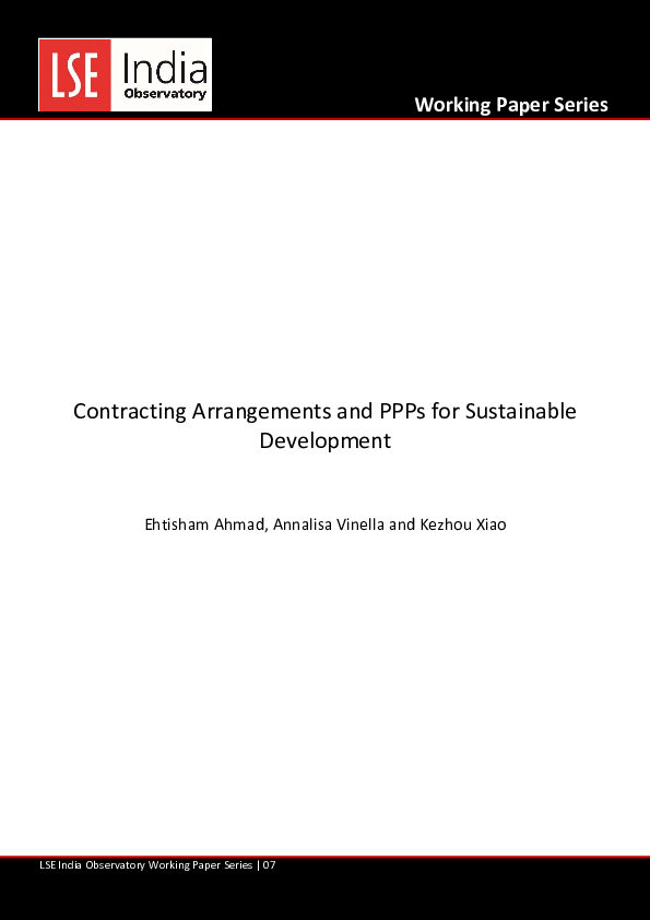 (PDF) Contracting Arrangements and PPPs for Sustainable Development