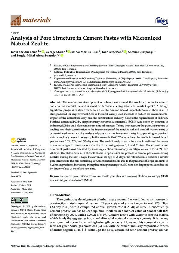 (PDF) Analysis of Pore Structure in Cement Pastes with Micronized ...
