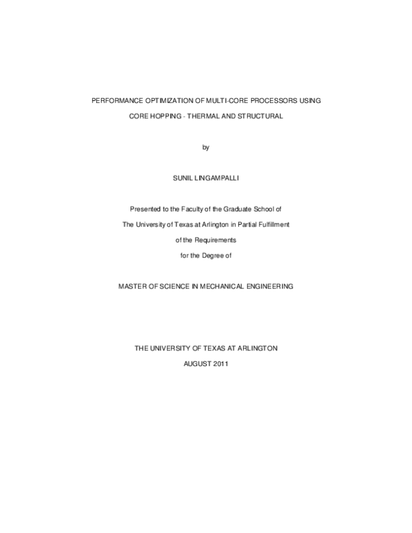 (PDF) Performance optimization of multi-core processors using core ...