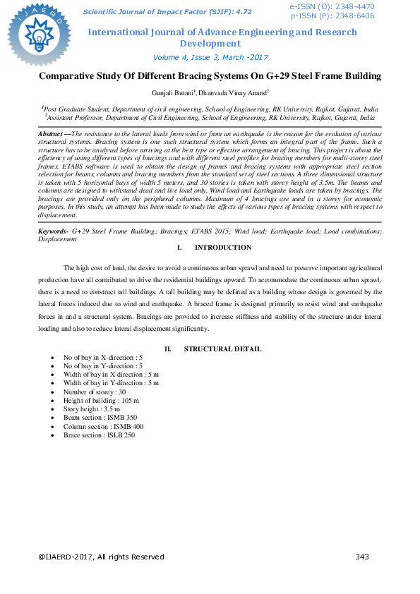 (PDF) Comparative Study of Different Bracing Systems on G+29 Steel ...