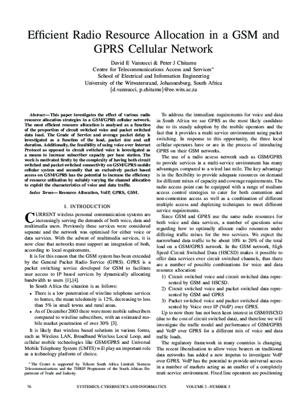 (PDF) Efficient Radio Resource Allocation in a GSM and GPRS Cellular ...