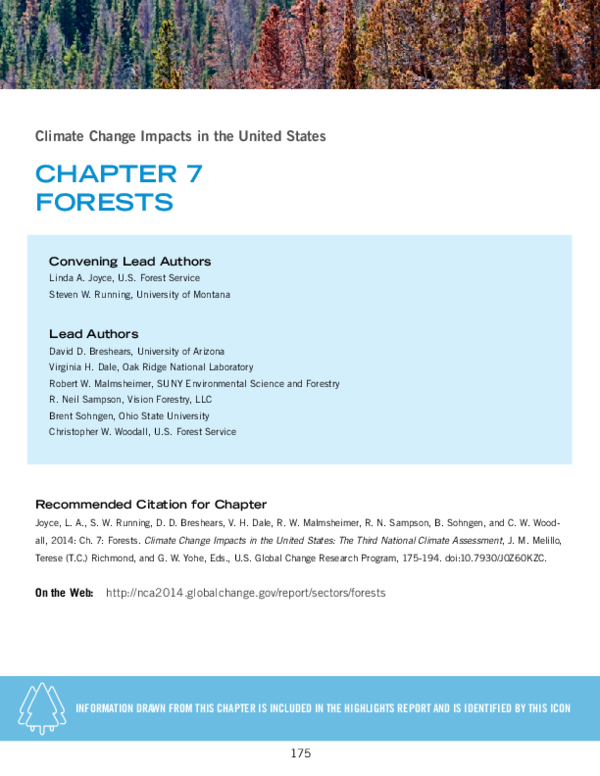 (PDF) Ch. 7: Forests. Climate Change Impacts in the United States: The ...