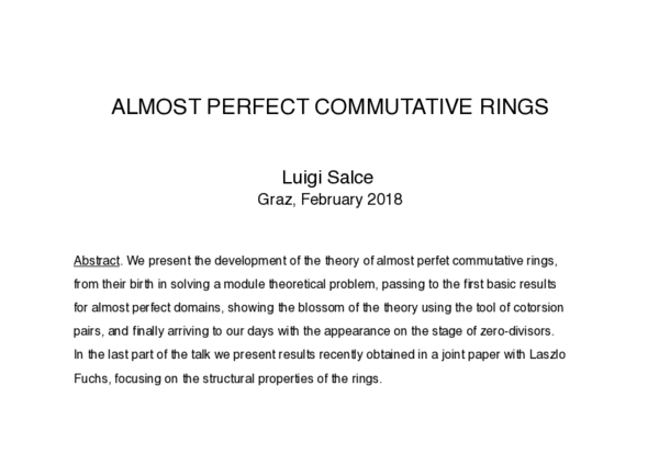 (PDF) Almost perfect commutative rings