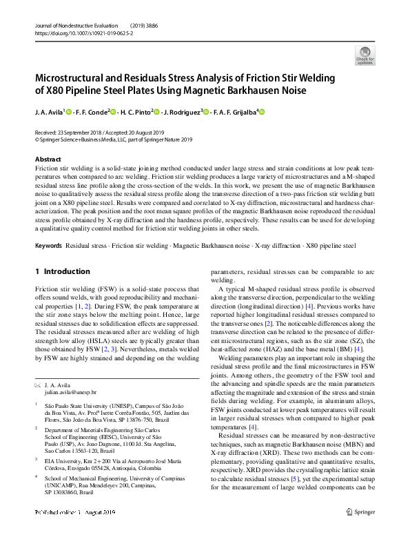 (PDF) Microstructural and Residuals Stress Analysis of Friction Stir ...