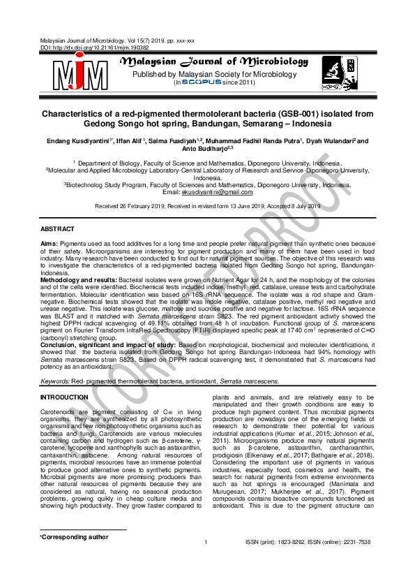 (PDF) Published by Malaysian Society for Microbiology
