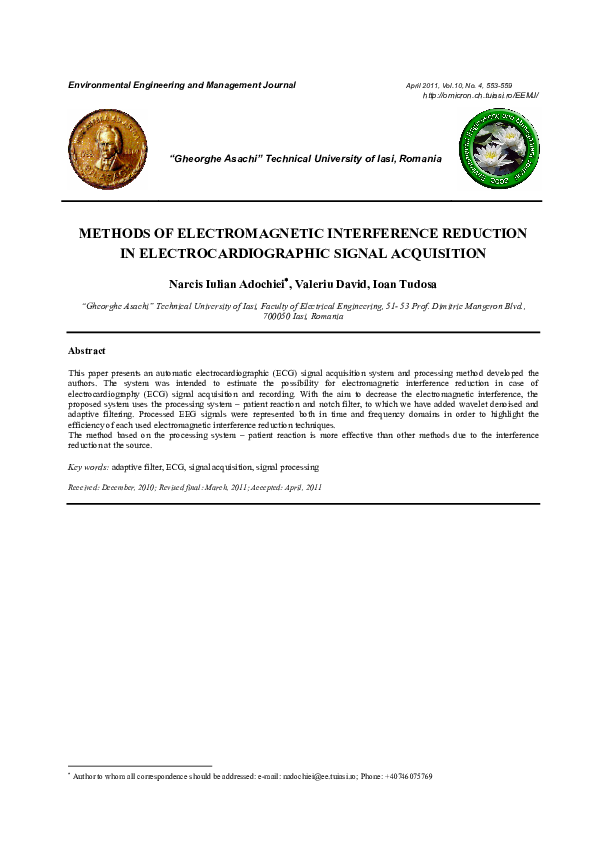 (PDF) Methods of Electromagnetic Interference Reduction in ...