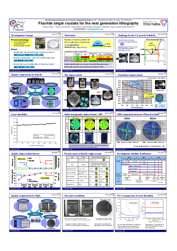 (PDF) Fluoride single crystals for the next generation lithography