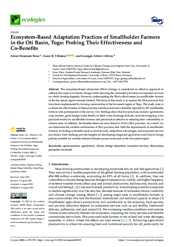 (PDF) Ecosystem-Based Adaptation Practices of Smallholder Farmers in ...