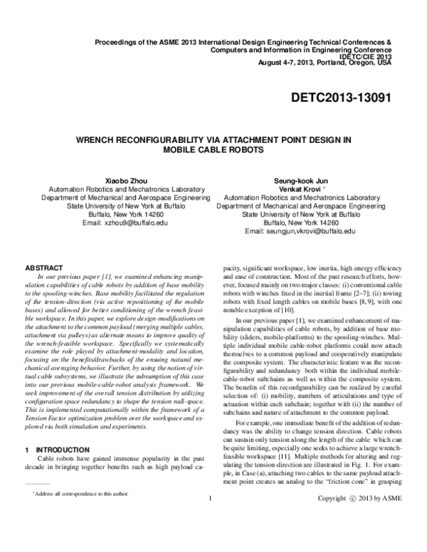 (PDF) Wrench Reconfigurability via Attachment Point Design in Mobile ...