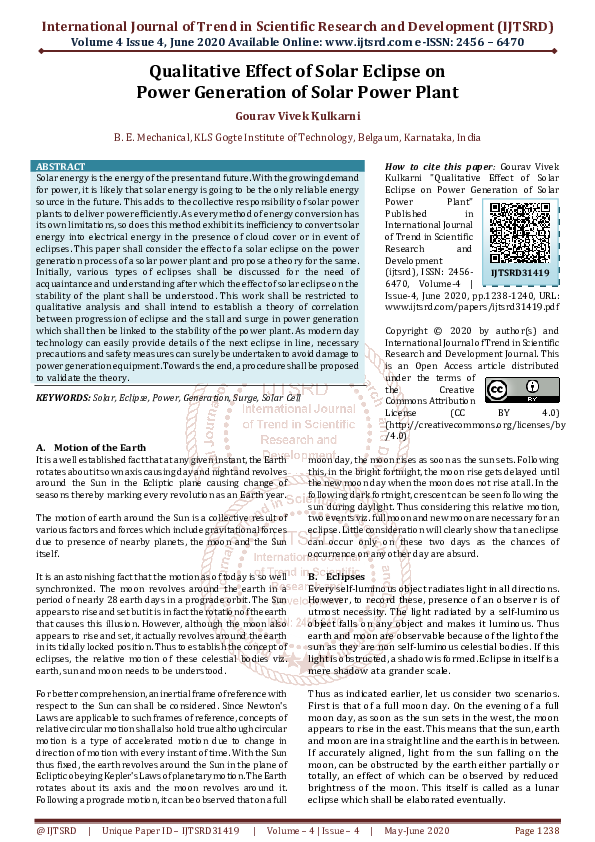 (PDF) Qualitative Effect of Solar Eclipse on Power Generation of Solar ...