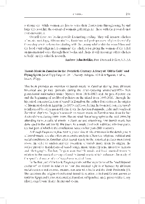(PDF) Taarab Music in Zanzibar in the Twentieth Century: A Story of Old ...