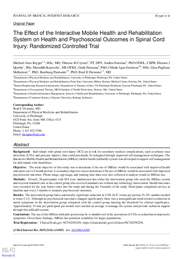 (PDF) The Effect of the Interactive Mobile Health and Rehabilitation ...