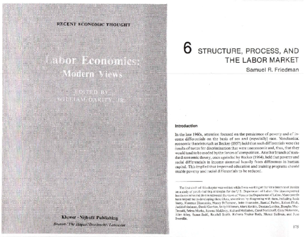 (PDF) Structure, Process, and the Labor Market