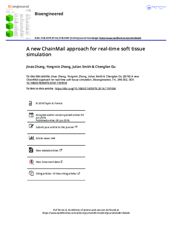 (PDF) A new ChainMail approach for real-time soft tissue simulation