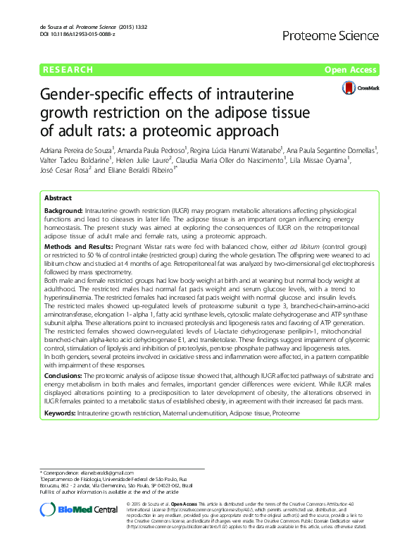 (PDF) Gender-specific effects of intrauterine growth restriction on the ...